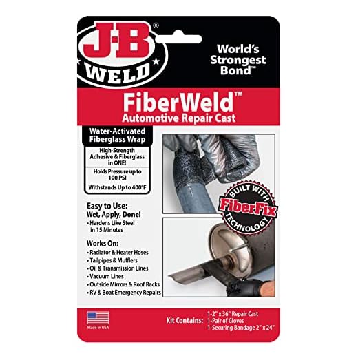 J-B Weld FiberWeld 2" x 36" Automoitve Repair Cast, Black (38237)