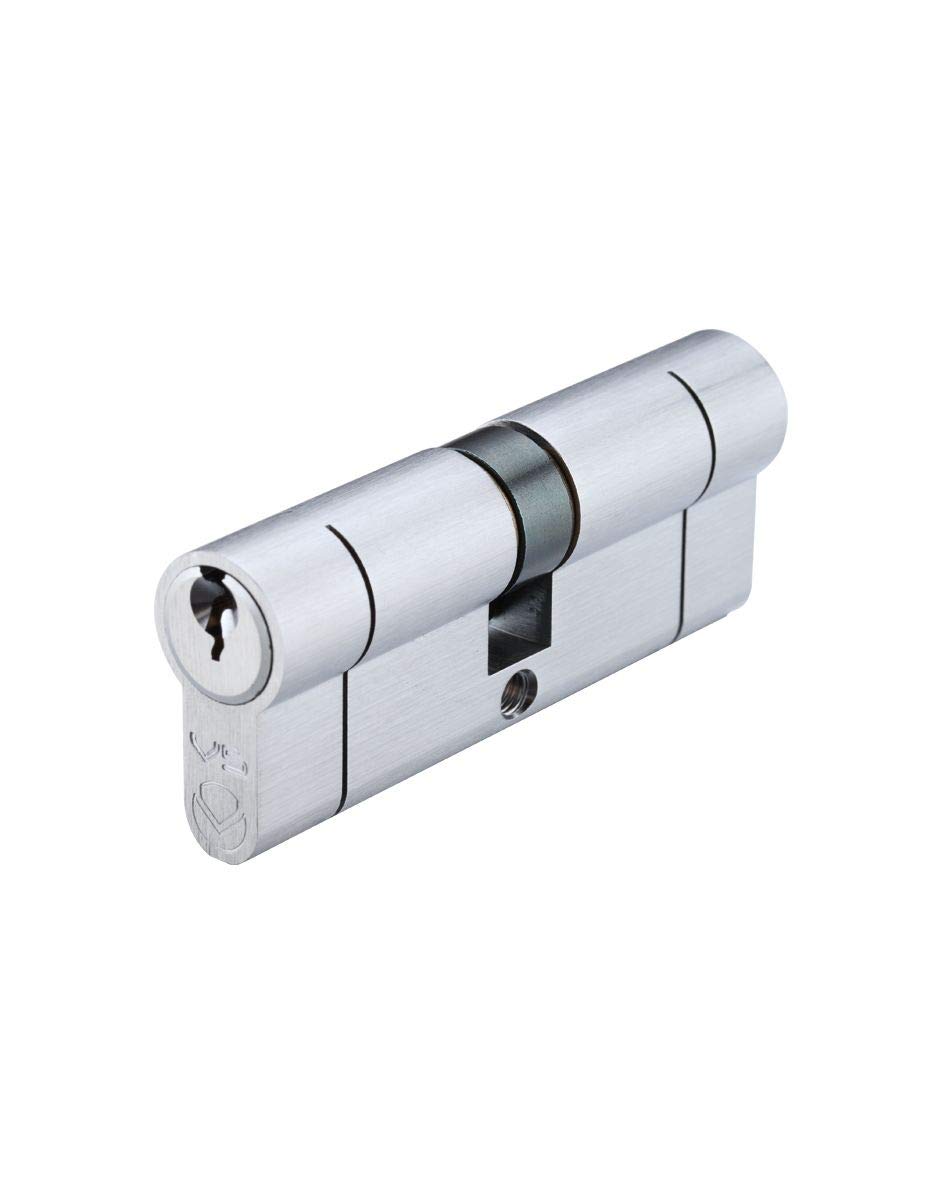 Zoo Anti-Snap Euro Profile Cylinder - Upvc Door Lock - Hardware V5 (35/35Mm, Satin Chrome)