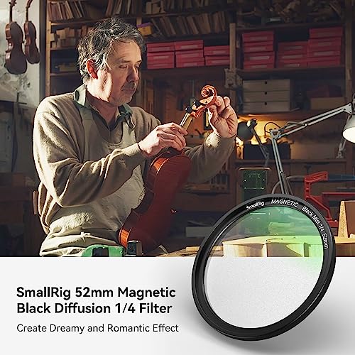 SMALLRIG 52mm Magnetic Black Diffusion 1/4 Filter Mist Dream Cinematic Effect Filter HD Optical Glass 28 Layers Multi Nano Coated for Portrait Photography/Video/Vlog - Image 4