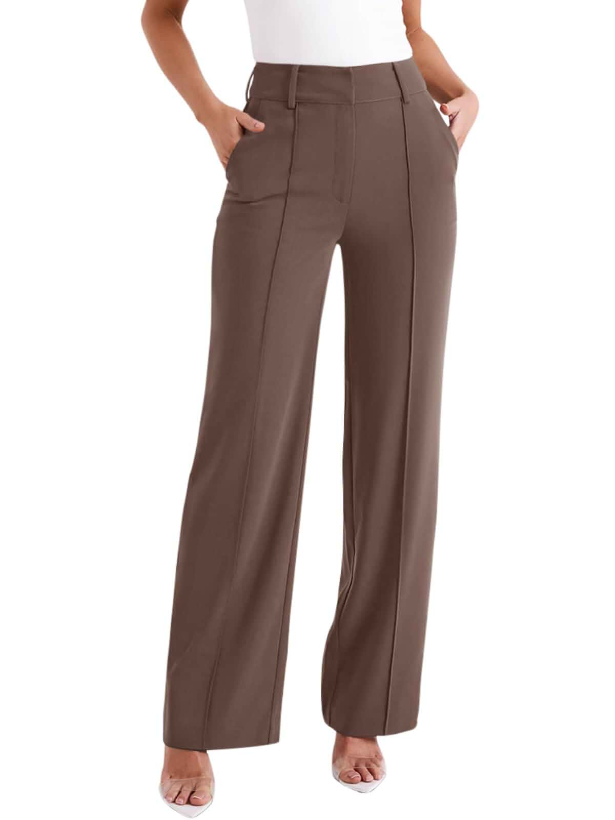 NIMIN Womens Work Pants High Waisted Wide Leg Dress Trousers business casual outfits, office formal daily wear slacks, durable fabric for all season
