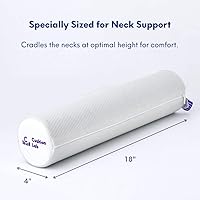 Vista 5 de C CUSHION LAB Roll Pillow for Neck Relief - Extra Dense Memory Foam Round Cylinder Bolster for Cervical Support, Spondylosis, Neck Pain Relief, &