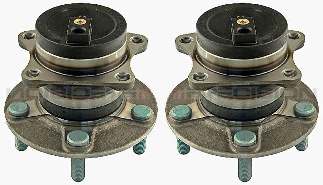 Image of TRQ Rear Left and Right Wheel Bearing and Hub Assembly Set 2 Piece Compatible with 2007-2012 Mazda CX-7 Front Wheel Drive