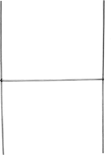 Bingle - Letrero de metal resistente de 10 x 24 pulgadas con estacas en H de metal, estacas de alambre para patio, estaca de césped, con 0.157 in y