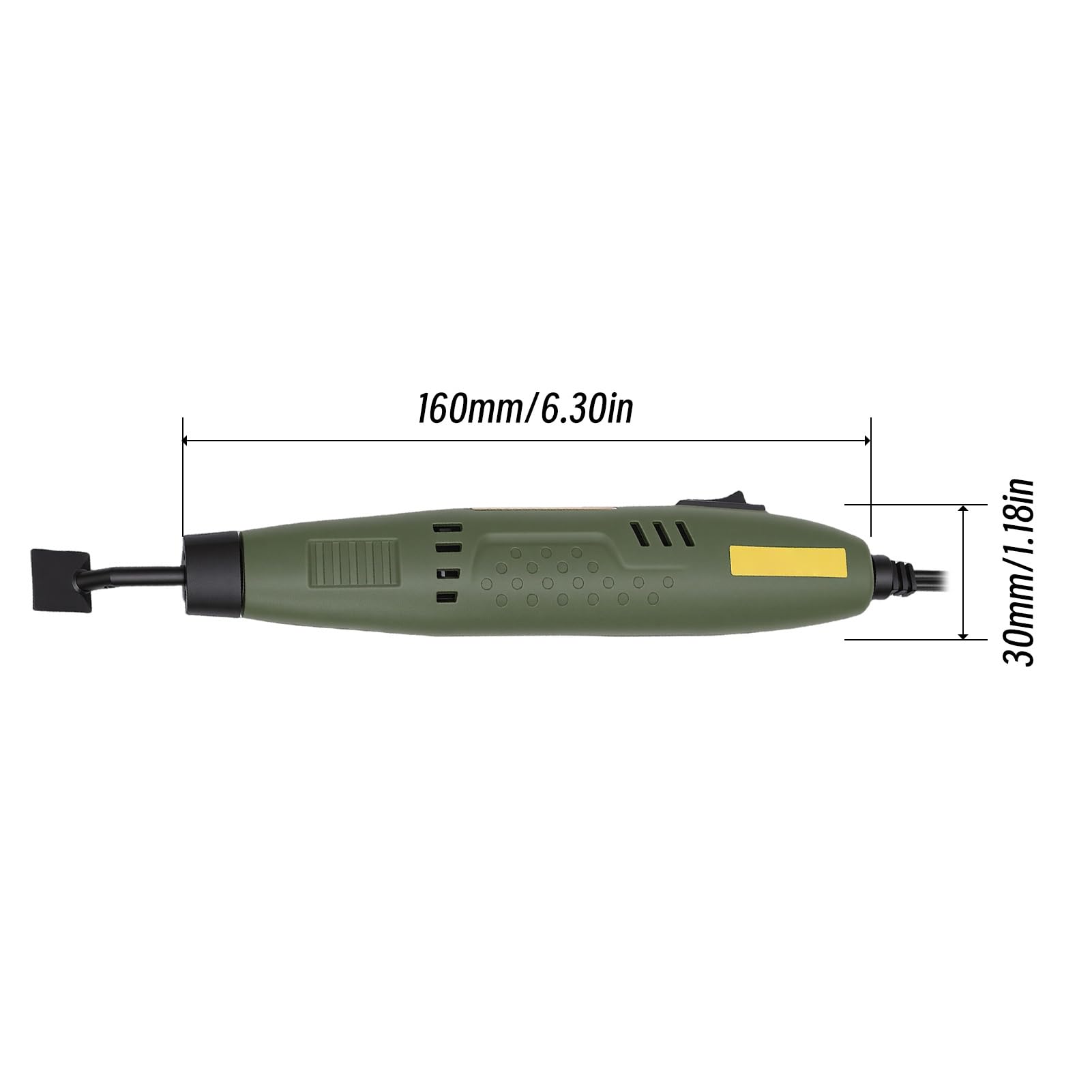 Narzędzie do Wykańczania Detali Pen Sander z 8 Wymiennymi Głowicami i 2 Papierami ściernymi Kompaktowe Elektronarzędzie 12 W do Szlifowania Polerowanie Drewno Metal (Wtyczka UE 100-240 V)