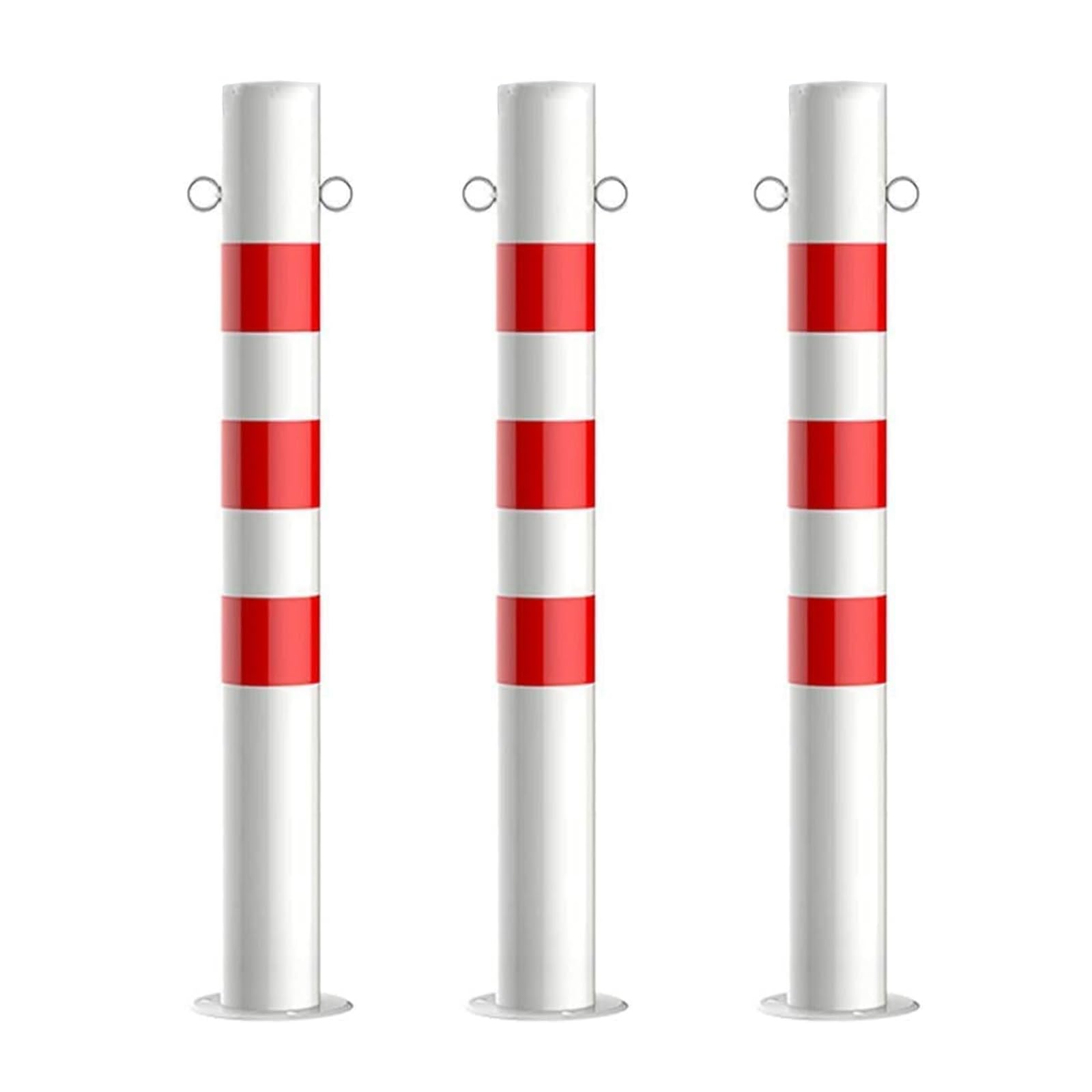Poteau de signalisation acier barrière de stationnement métal blanc