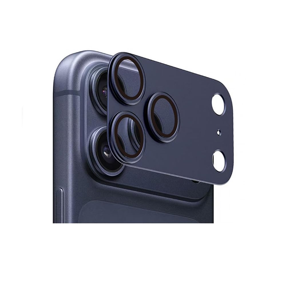 Zore Apple ile uyumlu iPhone 17 Pro CL-20 Kamera Lens Koruyucu Lacivert