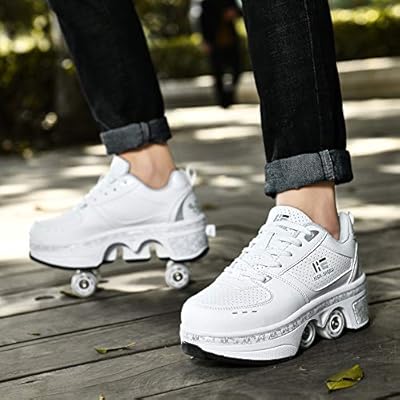 Four-Wheel 2-in-1 Roller Skate Shoes Unisex Skates Detachable Kids Sneakers with Wheels