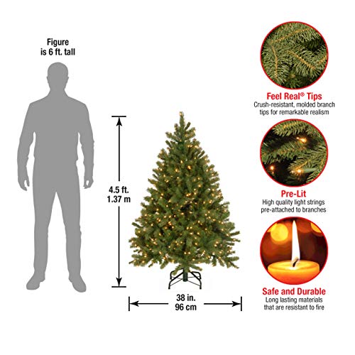 image for National Tree Company Pre-Lit 'Feel Real' Artificial Full Downswept Ch