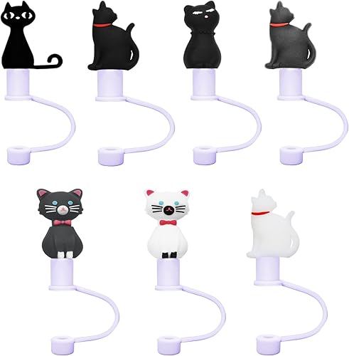 Tapones de silicona para pajillas, reutilizables, bonitos, desmontables, para popotes, tapas para popotes de 0.315 a 0.315 pulgadas, con sello