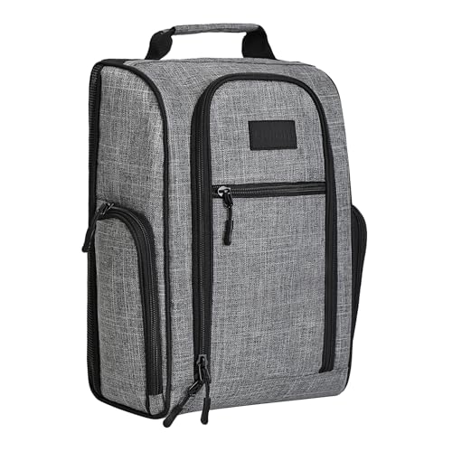 Goloni Golf Shoe Bag with Pockets, Padded, Lightweight Gray