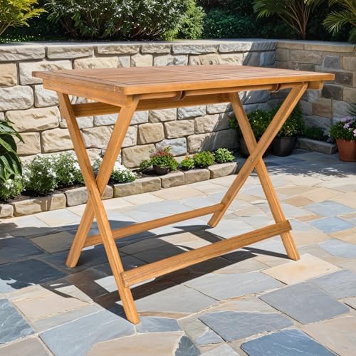 SAM Gartentisch Callao - Massiv Akazienholz 120x70cm Mit Schirmloch