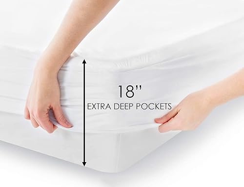 Miniatura 2 de 100% algodón egipcio de 800 hilos, 4 piezas, algodón puro de grapa largo, tejido de satén para una sensación suave y sedosa, se adapta a un bolsillo