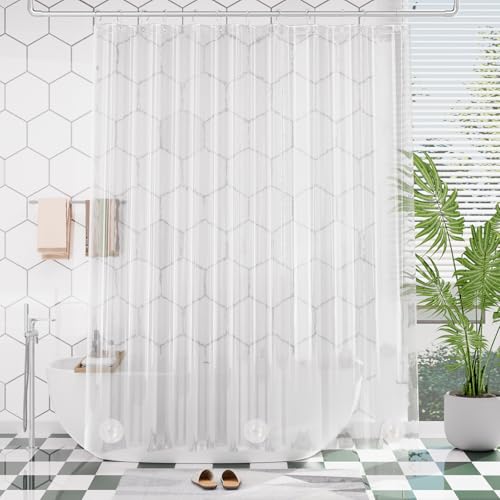 AmazerBath Long Shower Curtain 80 Inches Clear Shower