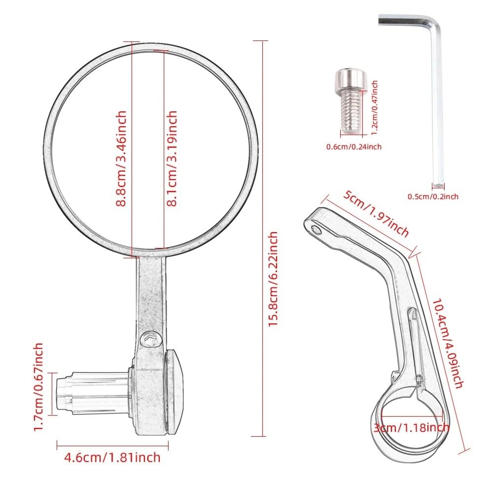 Rétroviseurs Latéraux De Moto Rétroviseur D'extrémité De Barre Moto En Aluminium CNC Pour Enfield Pour Super Pour Meteor 650 Rétroviseurs Universels 7/8 "22mm Accessoires