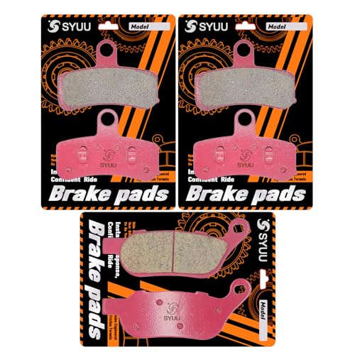S SYUU Motorrad vorne hinten Keramikbremsbeläge kompatibel mit Harley Davidson Dyna FXDF Fat Bob FXDL Low Rider 2008-2017 FXDLS Dyna Low Rider S 2017 FA457F FA457F FA458R