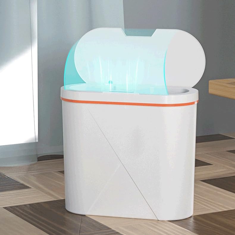 Cubo de basura con sensor inteligente estrecho que elimina bacterias en baños 6