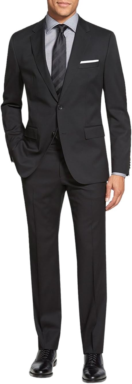 Men's Two Button 2 Piece Suit Notch Lapel Blazer Jacket with Pant