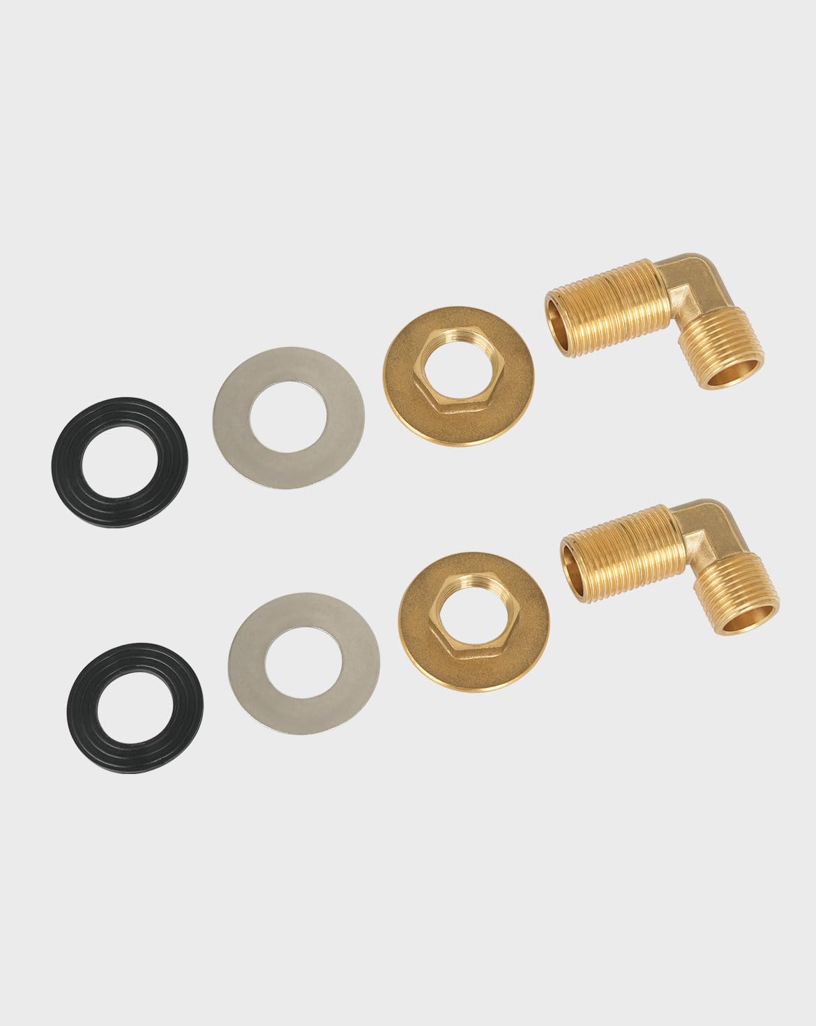 Kit de instalación de grifo comercial, montaje en pared, grifo de cocina comercial, adaptador de grifo de 90 grados para preparación de cocina comercial de acero inoxidable y fregadero de
