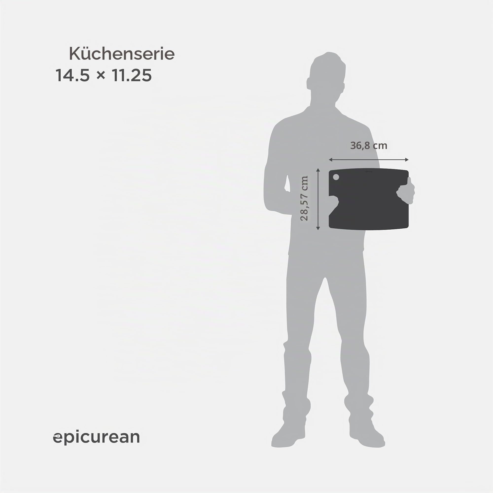 Epicurean 001-151102-G Schneidebrett "Kitchen" in Holz schwarz