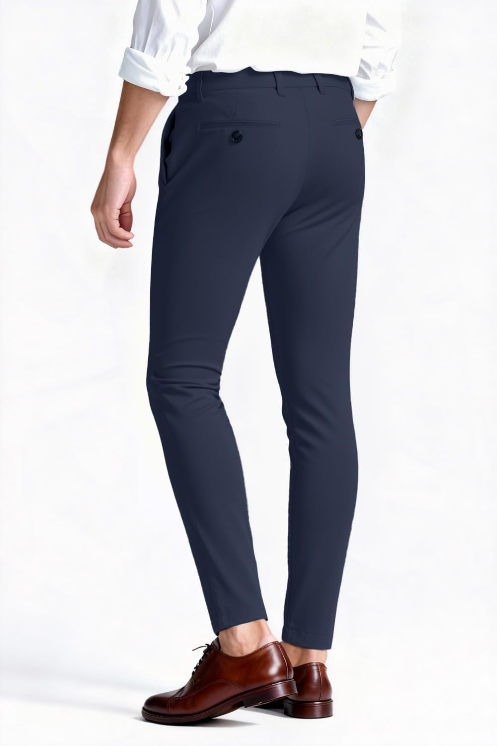 GINGTTO Chino Homme Pantalon Skinny fit Extensible Slim Trousers Stretch Ajustée Chinos