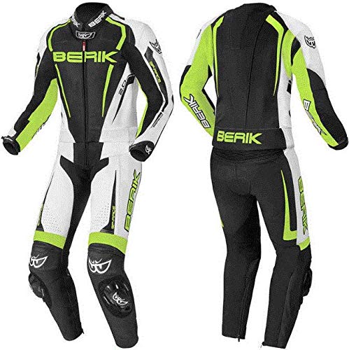 Berik ベリック Race-X Two Piece Leather Suit 2018モデル ライディングスーツ ブラック/ホワイト/イエロー EU56