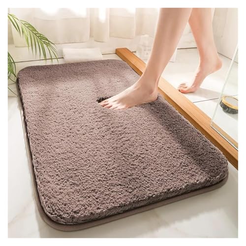 Antypoślizgowa mata łazienkowa, miękki, pluszowy dywanik prysznicowy, przytulna, gruba mata podłogowa, najwyższy komfort i bezpieczeństwo, 60 x 90 cm, idealna do domu i wejścia, wodoodporna i