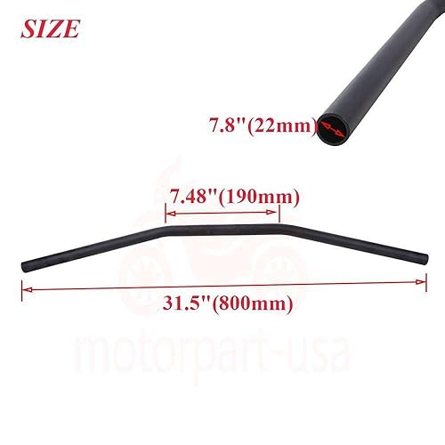Miniatura 4 de 78" 22mm Motorcycle Drag Bars Handlebars for Harley Cafe Racer Chopper Bobber Model-DFG-1099