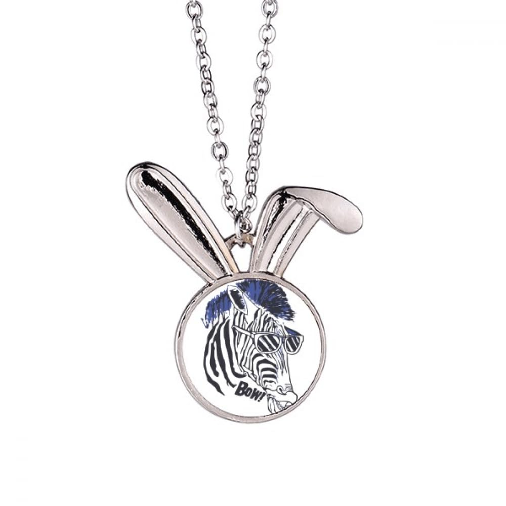 Collier lapin rigolo et lunettes de soleil idée cadeau anniversaire unique