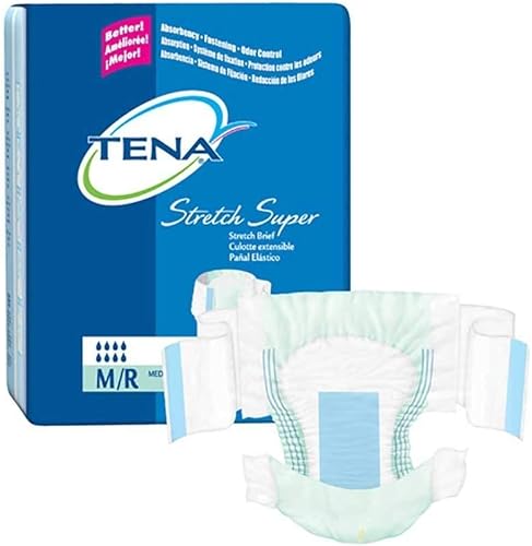 Tena Stretch Super (Night) Brief Med/Reg 56/Case