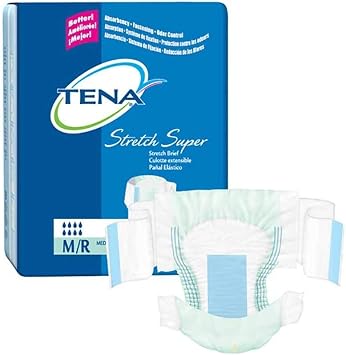 Tena Super Stretch Briefs Medium/Regular, 56 count