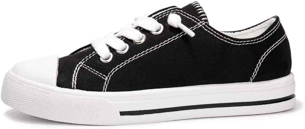 Colgo Boys Girls Sneakers Canvas Lace up Walking Shoes for Little Big Kids Size 11-6 - Image 6