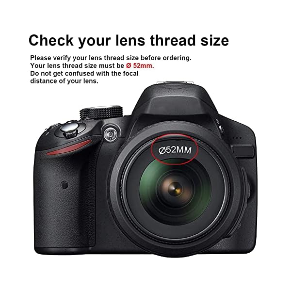 YooSz SLR Kameraobjektiv Ersetzen Sie Das Zubehör 52mm 0,43X Professionell HD Weitwinkelobjektiv Mit Makroanteil/Fit Für… – Bild 6