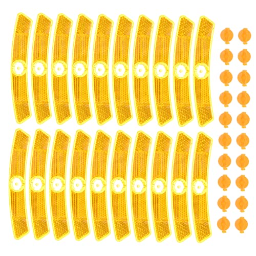balacoo 20pcs Compact Wheel Reflectors Bike Spoke Decorations Reflective Tape for Bikes Professional Bicycle Reflectors