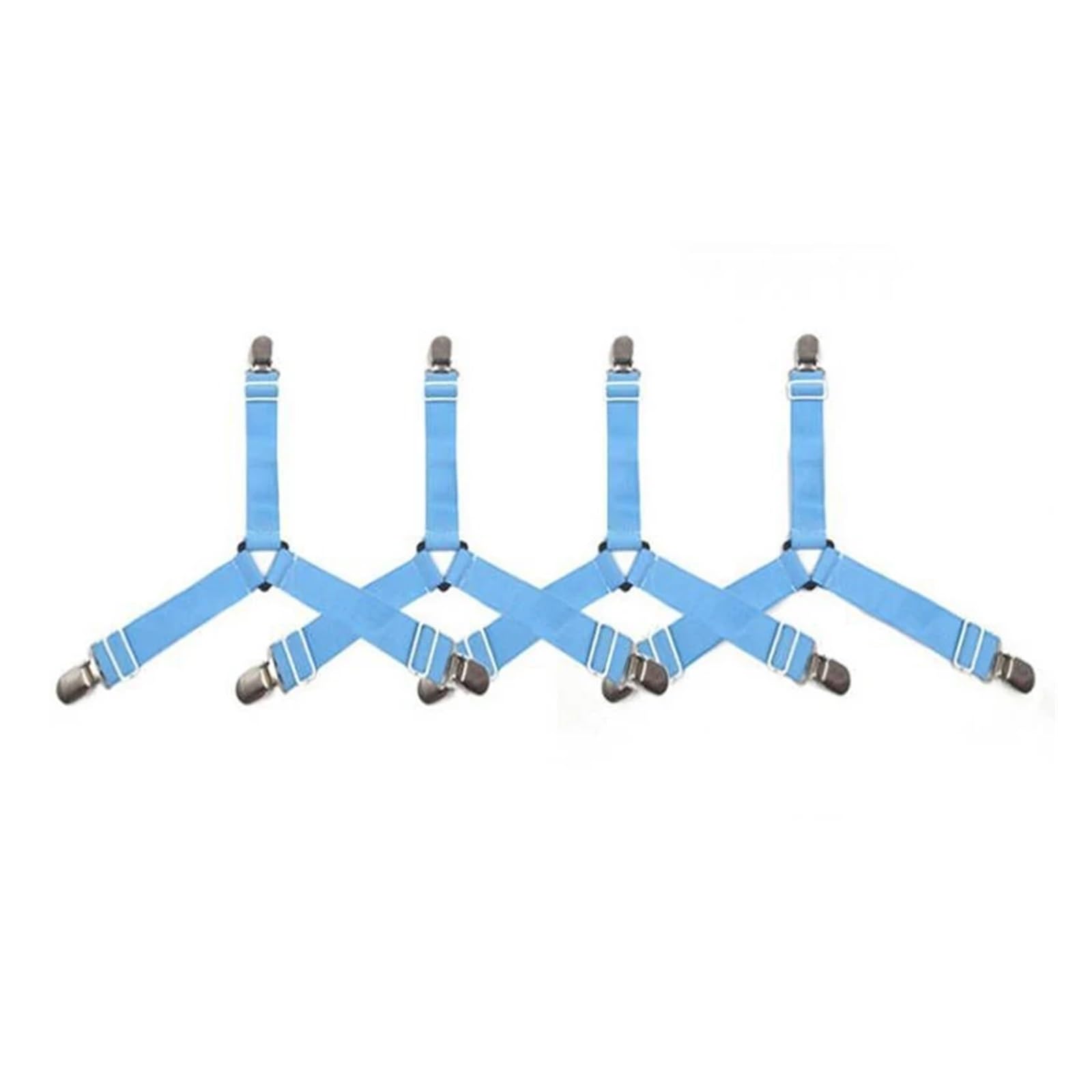 PFMSAAF bed sheet clips 4pcs Bed Sheet Clip Elastic Straps Adjustable Fasteners Holder Gadgets For Home Organizer Mattress Cover Clips for bed(Blue)