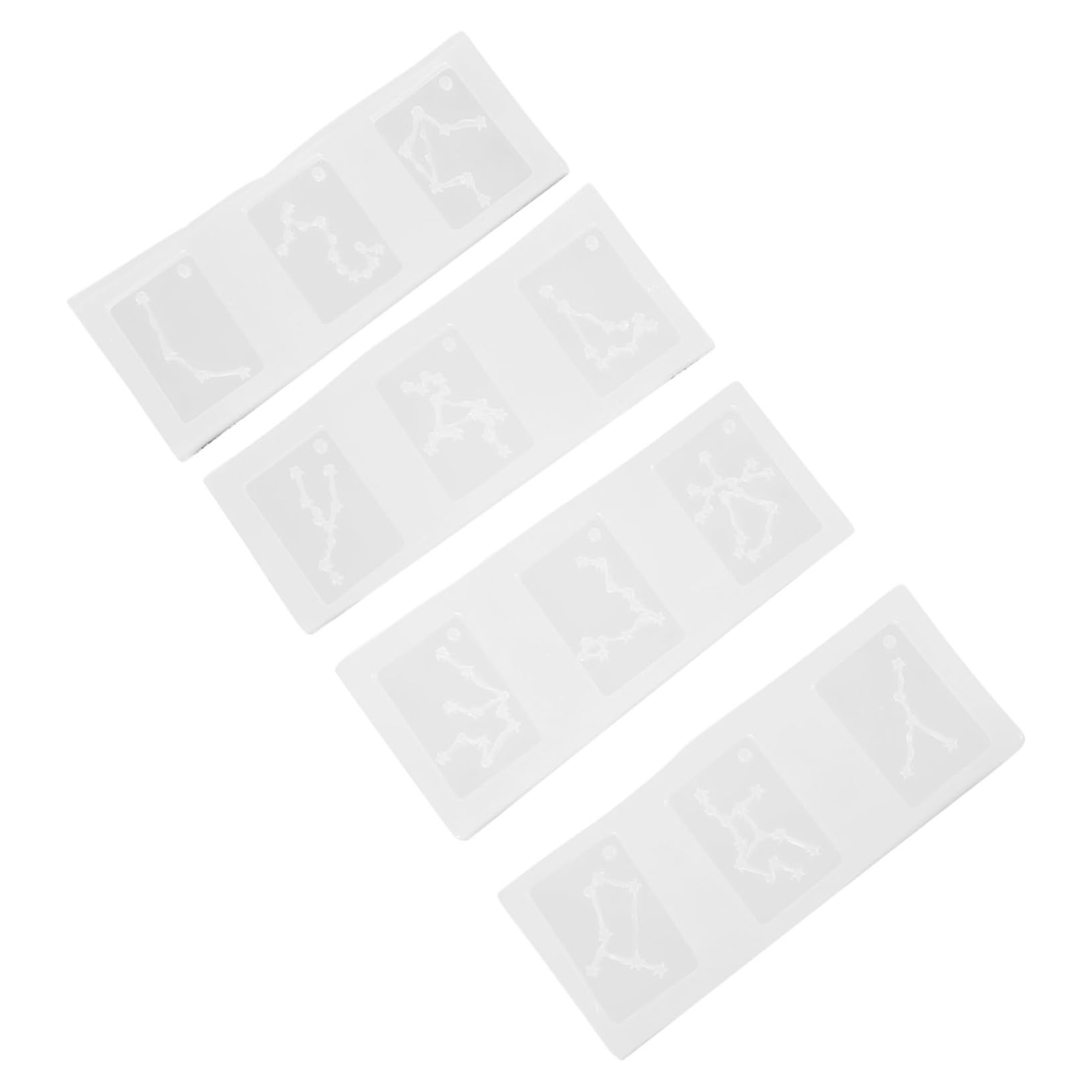 NUOBESTY 4pcs Zodiac Signs Silicone Molds DIY Handicraft Molds for Pendant Making