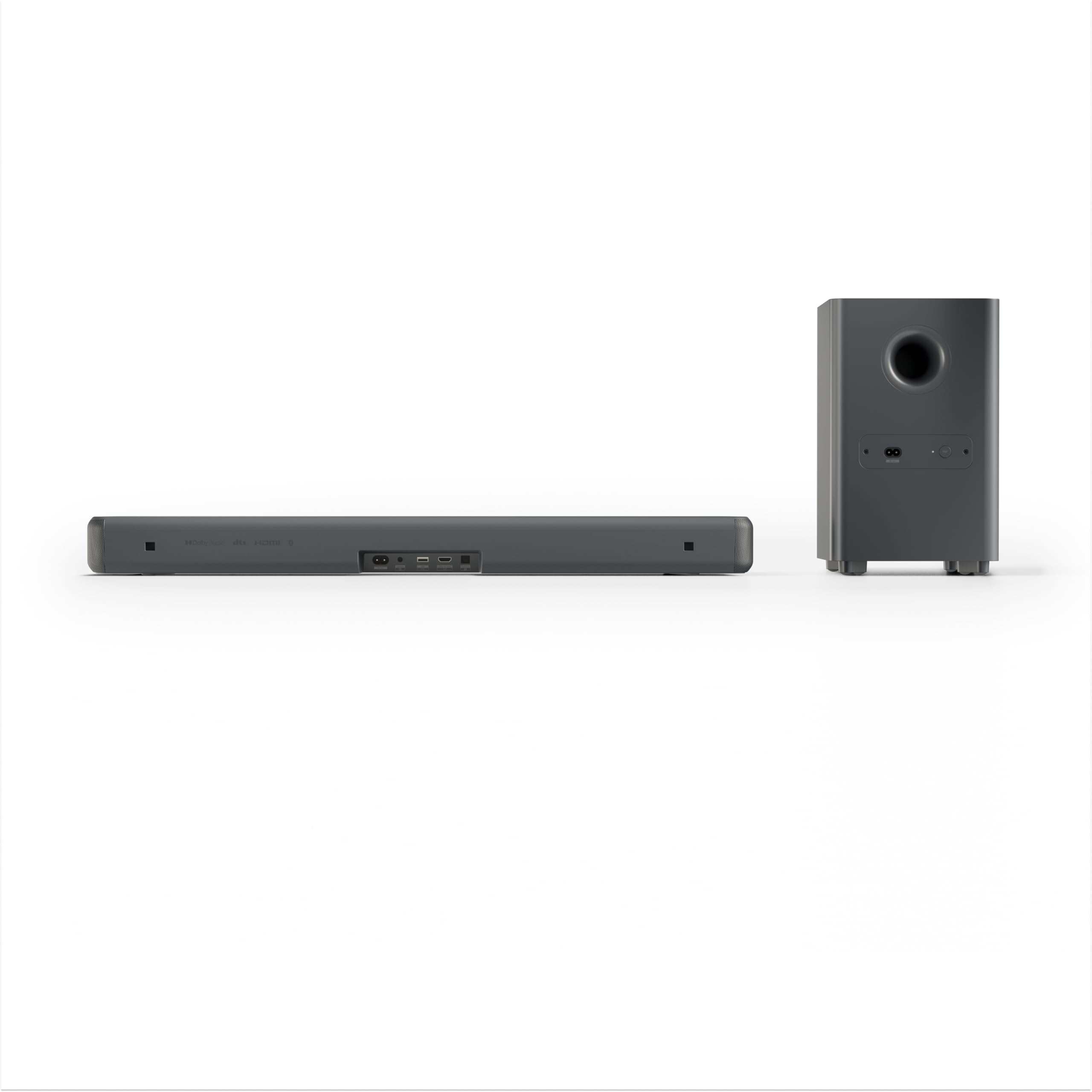 Philips TAB5601 Soundbar 2.1 z bezprzewodowym subwooferem, maks. moc wyjściowa 290 W, Dolby Digital Plus, DTS Virtual:X, Intellisound AI, Bluetooth LE 5.4, wejścia HDMI ARC, optyczne i USB – grafitowy