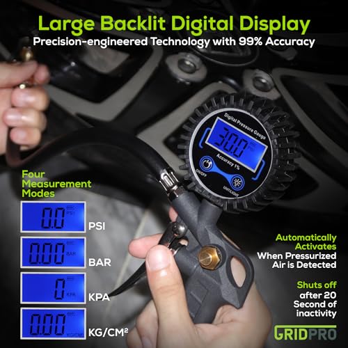 Digital-Tire-Pressure-Gauge-with-inflator-250-PSI-Air-Chuck-and-Compressor-250-PSI-Heavy-Duty-Quick-Connector-Coupler-manometro-de-neumaticos-Gifts-for-dad-Gifts-for-him