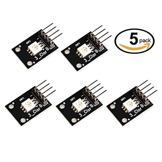 ARCELI 5 Unidades/Lote Keyes KY-009 3 Colores LED RGB SMD LED módulo DC 5V para Arduino