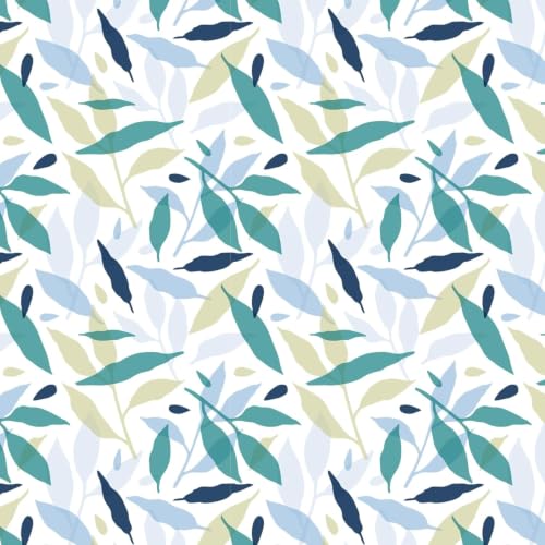 Image of LORETO - A QUALITY LINEN BRAND 100% Cambric Cotton Double Dohar 88 x 90 Inches, 3-Layer Lightweight AC Blanket with Soft Cotton Flannel Filling, Summer Quilt, Reversible, Green Earth Leaf Whisper