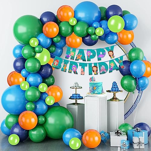 Image of Party Propz Mermaid Theme 41Pcs Birthday Decoration Kit for Girl Kids - Latex, Foil, Cardstock Items in Multicolor