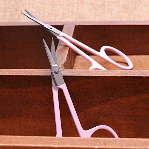 Forbici artigianali Forbici professionali for manicure for unghie Sopracciglio Naso Ciglia Forbici for cuticole Pedicure curvo Strumento for trucco Forbici