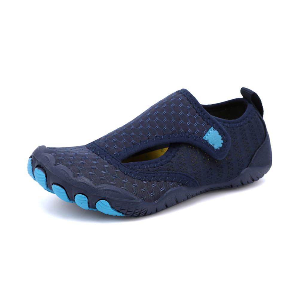 Mateju Zapatos de Agua Niño Niña Escarpines Zapatos de Natación de Velcro Verano Zapatillas de Agua Playa Antideslizantes Secado Rápido Deportes Acuáticos Surf, Fácil de Ponerse y Quitarse