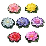 KOMBIUDA Adorno De Loto Flotante 10 Cm Set 7 Piezas Colores Variados...