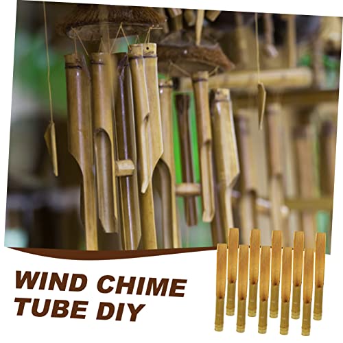Yardwe 30 Peças Tubo De Campainha De Bambu e Madeira Peças De Carrilhão De Tubo De Carrilhão De Clás