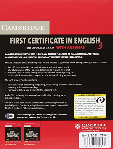 Cambridge first certificate in english. For