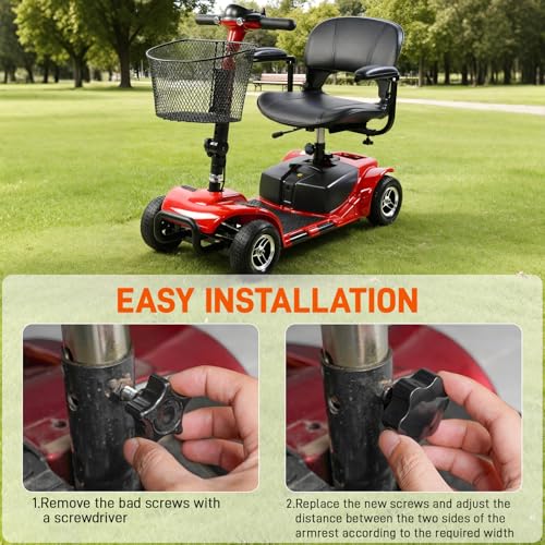 YIBEICO Replacement Seat Adjustment Knobs for Vive 4 Wheel Mobility Scooter