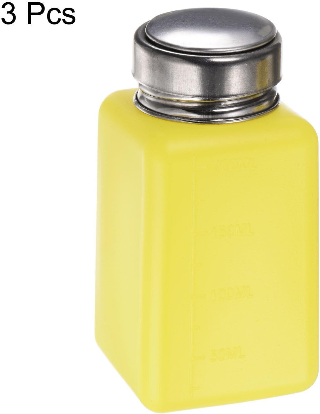 Toolparts and Accessories 3pcs Solvent Alcohol Dispensers 200ml Push Down Liquid Dispenser Pump Yellow (#CN#130824-12471)