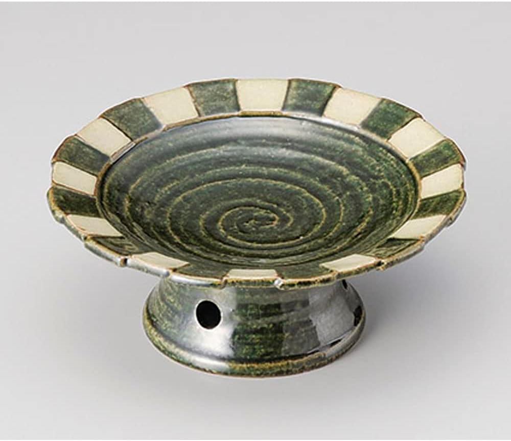 山下工芸(Yamashita kogei) Yamasita Craft 53-2-286 Oribe Sand Grain with High Base