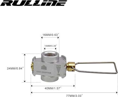 Miniatura 8 de RULLINE Kit de adaptador de recarga de gas para estufas de camping - EN417 Lindal Valve Canister Juego de adaptador de recarga para tanques de gas