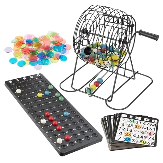 Royal Bingo Supplies Deluxe 6-Inch Game with Colored Balls, 300 Bingo Chips and 50 Bingo Cards